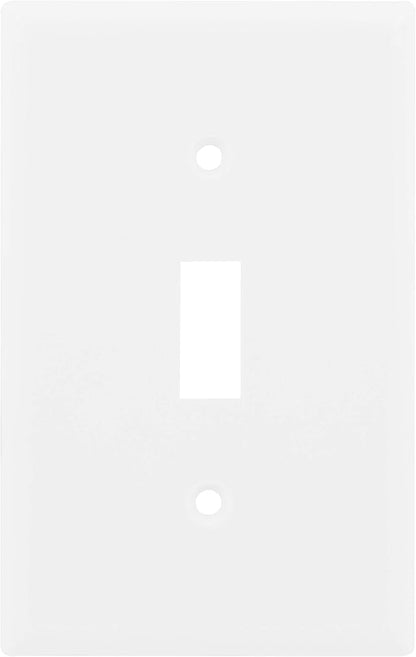 Power Gear Single Oversized Wall Plate Cover, 1 Gang, Light switch cover, 3.1” x 4.9”, Outlet Covers, Screws Included, White, 30598