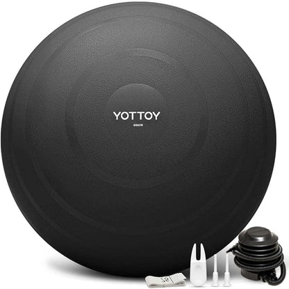 YOTTOY Anti-Burst Exercise Ball for Working Out, Yoga  Pregnancy, Extra Thick Workout Ball for Physical Therapy  Fitness