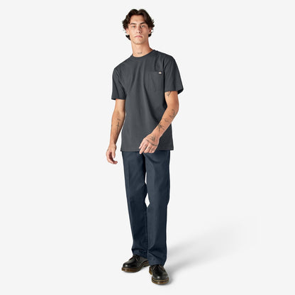 Dickies Men's Short Sleeve Heavyweight Heathered Pocket Tee.