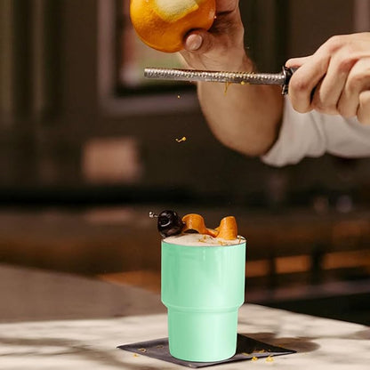 2 oz to 7 oz Tumbler Shot Glass with Straw and Lids, Stainless Steel Sublimation Small Shot Glasses for Party Whiskey Bar Cocktai (Light green, 5 oz)