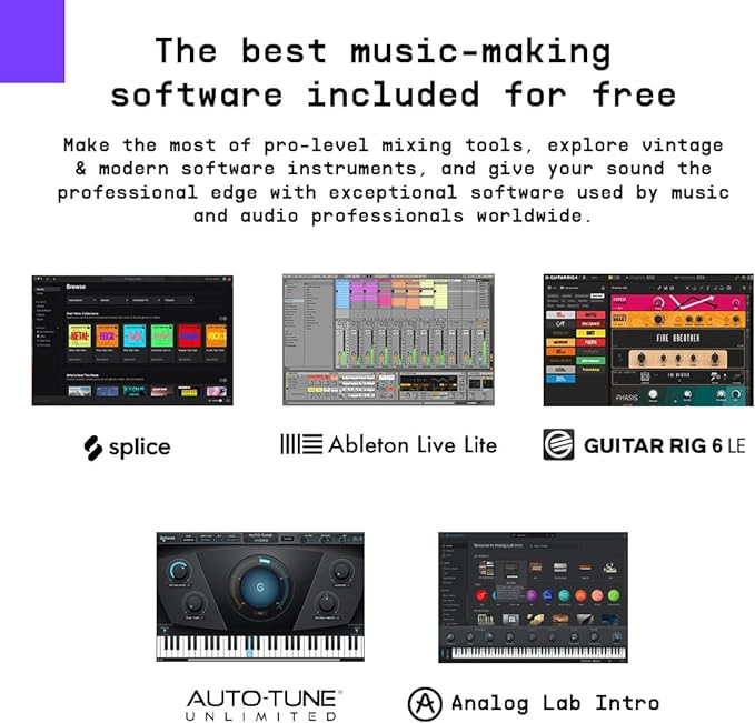 Arturia MiniFuse Recording Pack Ñ USB Audio Interface Bundle with Condenser Microphone, Headphones, and Creative Software for Recording, Streaming, and Podcasting