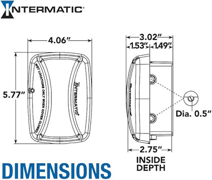 Intermatic WP3100C Weatherproof Electrical Outlet Cover - Extreme Temperature Resistance, Heavy-Duty Construction, Versatile Design & Multi-Configurable, Easy Install, Secure Fit for Outdoor in-Use