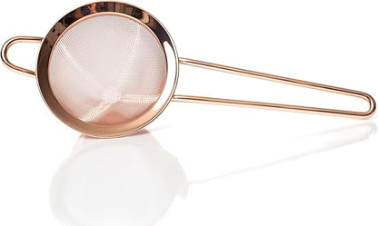 Bull in China Fine Mesh Strainer with Handle - Copper Finish  Bar Hand Strainer  Wire Mesh Cocktail Strainer  Strainer for Bartending