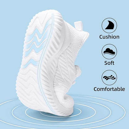 Breathable, anti-slip, lightweight memory foam sneakers for all-day wear, walking, yoga, or running.