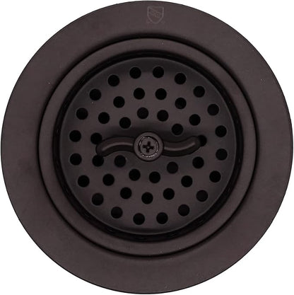 Westbrass A213-12 3-12" Wing Nut Twist Style Large Kitchen Sink Basket Strainer, Oil Rubbed Bronze