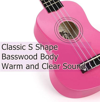 MUSTAR Soprano Ukulele Kids Ukulele for Beginners - 21 Inch Small Guitar Ukulele for Kids