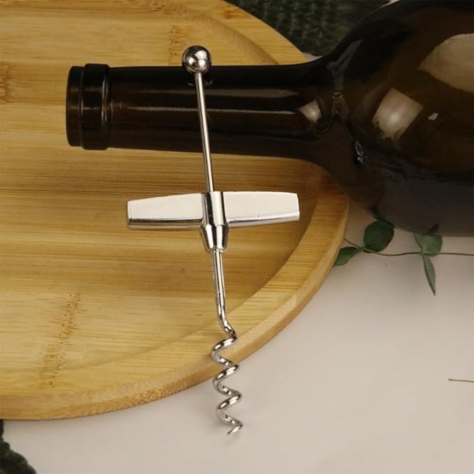 Easy to Grip Can Opener Convenient Manual Bottle Opener Corkscrew Shaped Bottle Opener for Camping Party Essential