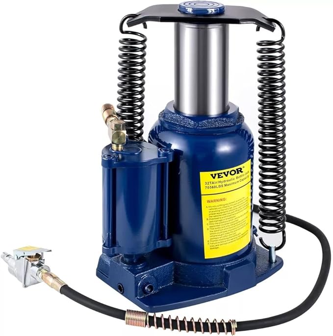 Air Hydraulic Bottle Jack 32 Ton(70550lbs) Manual Auto Truck RV Repair