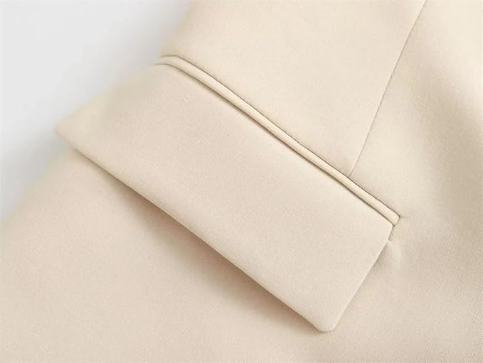 Women Single Breasted Strapless Slim Tank Top High Waist Straight Pants Office Suit
