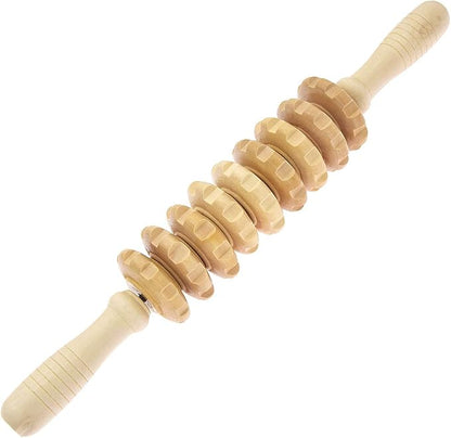 Wood Massager Roller Handheld Cellulite Massage Trigger Point Stick Body Therapy Massager Muscle Relief Tool, 01