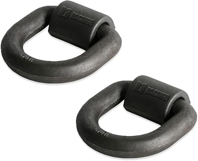 DC Cargo Weld-On D-Ring Tie-Down Anchors – 1" (2 Pack) Heavy-Duty Forged Steel with 46,800 lb. ABS – Rotating D-Rings Secure & Durable for Trailers, Trucks, Warehouses, Docks