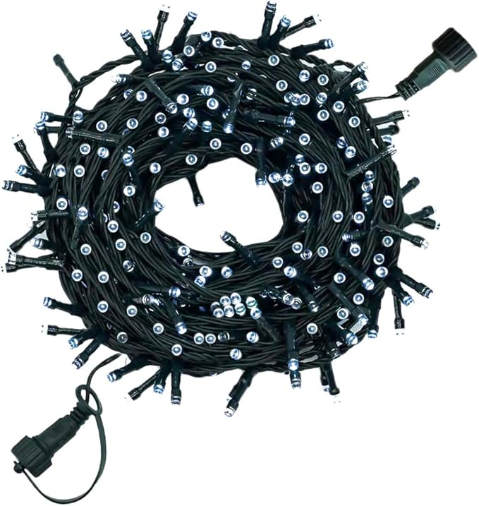 YASENN Christmas Lights String lights 200LED 66Ft Connectable Plug in,Fairy Lights 8 Lighting Modes with Timer for Garden Tree Patio Porch Decorations(Cool White)