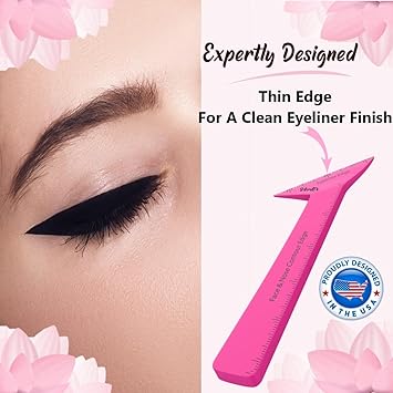 Eyeliner Stencils Pencil Liquid Waterproof Tool For Liner Makeup Brush Pen Stamp Thin Sharpener Cat Eyes Small Angled Wing Tip  Real Beginners Techniques Eye Shadow Lines Gel Eyebrow Pomade Black