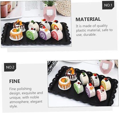 2 Pcs Tray Dessert Holders Trinket Dish Fruit Cake Food Decor Dessert Display Plate Stackable Snack Fruit Decor Cupcake Display Rack Display Shelves Cake Plate Stand White Plastic