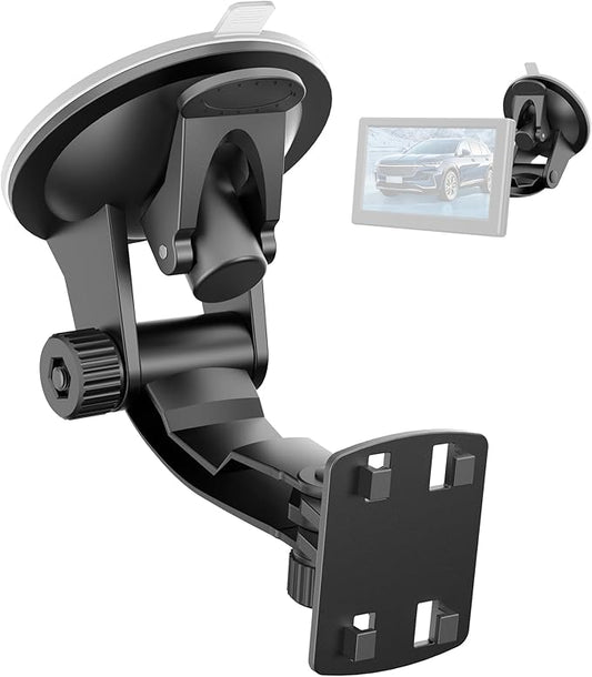 PixelMan Upgraded Windshield Mount for Backup Camera, 4.3 Inch Monitor, Suction Cup Bracket, Reverse Camera Display