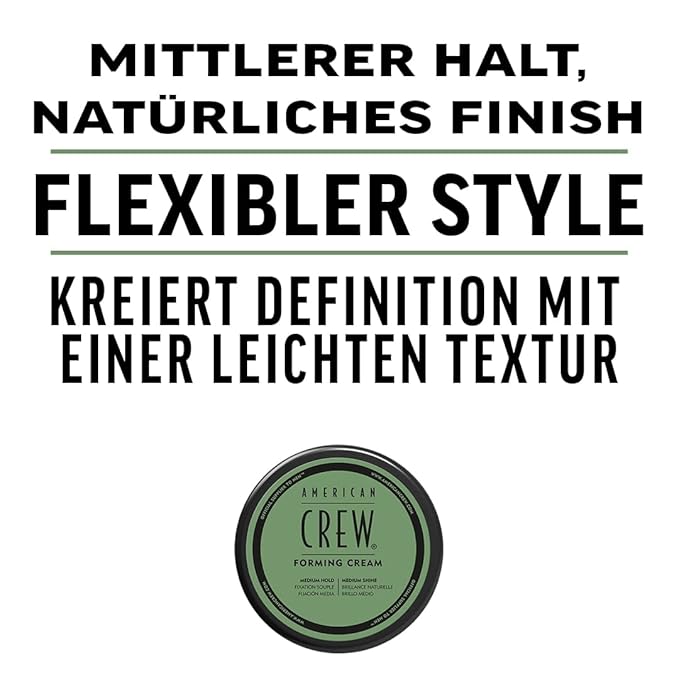 American Crew Men's Hair Forming Cream (OLD VERSION), Like Hair Gel with Medium Hold  Medium Shine, 3 Oz (Pack of 1)