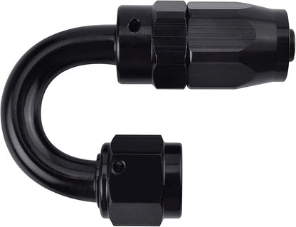 EVIL ENERGY 4AN Hose End Fitting 180 Degree Swivel for CPE Braided Hose Black