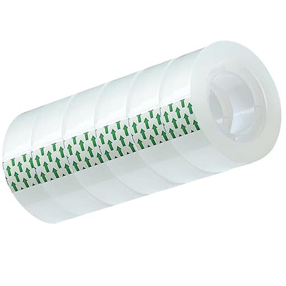 12 Pack Transparent Tape Clear Tape Refills Rolls Each Roll 3/4 x 1000 Inches, 1 inch Core, for Office, Home, School