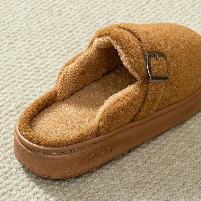 DMMWCX Clogs Winter Slippers for Women Plush Warm Non-Slip Thick Sole Comfortable Couple Home Shoes