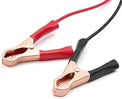 RANIT 2pcs 56cm 50A Red Black Car Battery Insulated Test Clips Wiring Alligator Clip