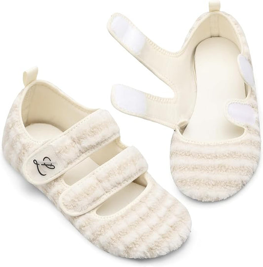 LeIsfIt Womens Mens Slippers Soft House Slippers Warm Fuzzy House Shoes Slipper Socks with Rubber Sole