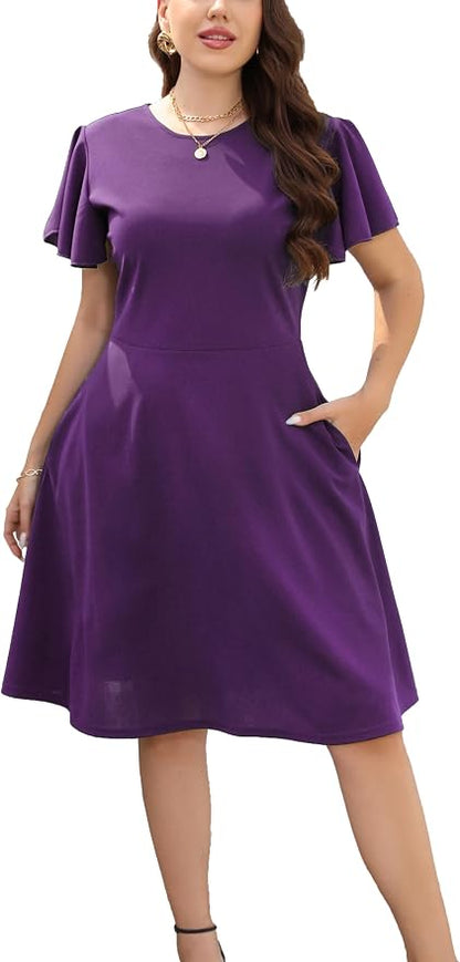 Women's Plus Size Dress Casual Summer V Neck