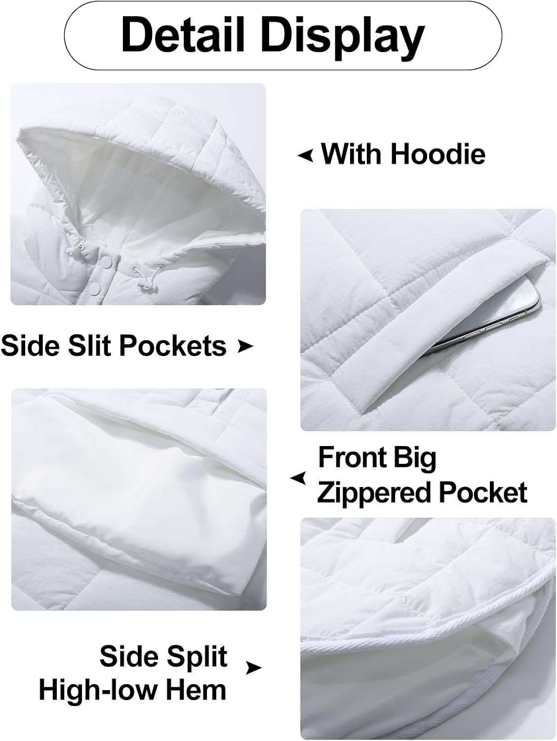 Medium Size, Flygo Women Quilted Pullover Puffer Vest Jacket Oversized Lightweight Sleeveless Down Vests Outerwear.