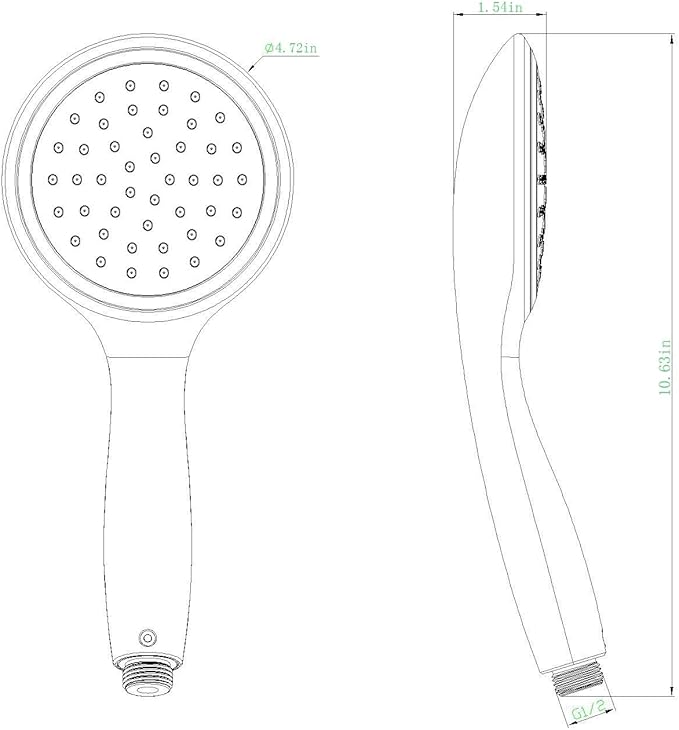 Dura Faucet DF-SA470K-CP RV Pressure-Assist Hand Held Shower Kit with Air-Turbo Technology (Chrome)