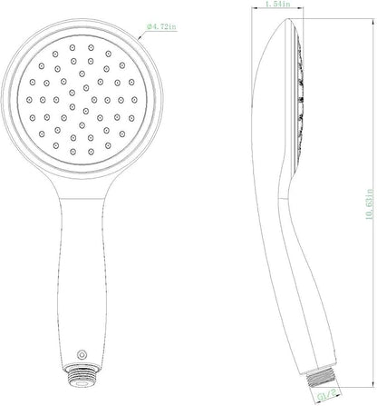 Dura Faucet DF-SA470K-CP RV Pressure-Assist Hand Held Shower Kit with Air-Turbo Technology (Chrome)