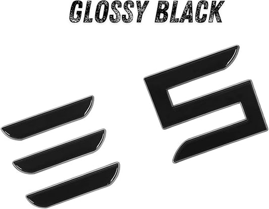 Metal Tesla Letters Emblem Trunk Logo Decal Tailgate Rear 3m Adhesive Compatible with Tesla Model 3 Y Highland Juniper Chrome Matte Black Red Glossy Black (Glossy Black)