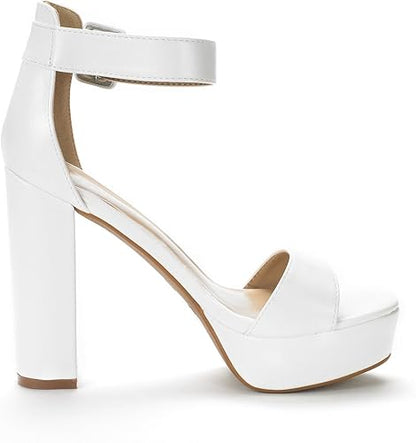 DREAM PAIRS Women's Hi-lo Heeled Sandal