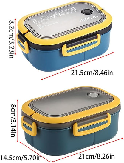 Lunch Box, Portable Lunch Bento Boxes, Lunch Box Containers, Leak-Proof Sealed Fruit Container with Carrying Handle for Dining Out, Work, Picnic