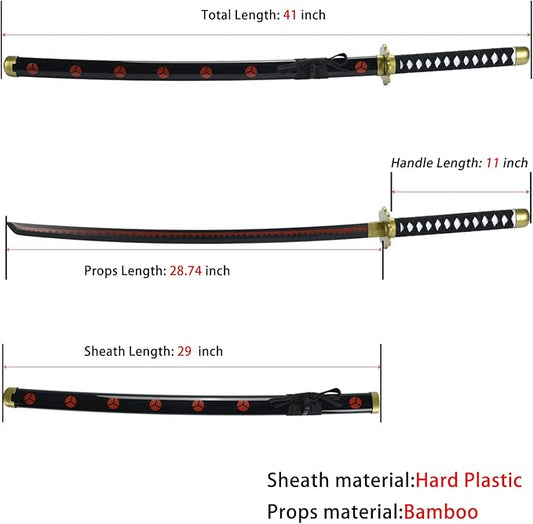 Anime Sword 41 inch,Zoro Sword/wado ichimonji Sword/Anime Original Texture,for Role-Playing and Collection, with One Display Stand