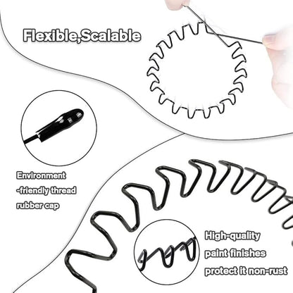 Metal Headbands for Men Fashion Headband for Women, Unisex Wavy Hair Bands Outdoor Sports Head Bands Simple Elastic Non-Slip Hair Accessories (6 Pack)