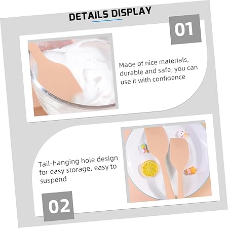 Butter Spatulas Set Silicone Cream Spatula Round Edge Non-Burr for Mixing for Kitchen Baking