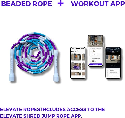 Professional Beaded Jump Rope - 3m Adjustable, Quality Beads & Poly Cord - For Freestyle, Cardio & Tricks - All Levels & Indoor/Outdoor Use