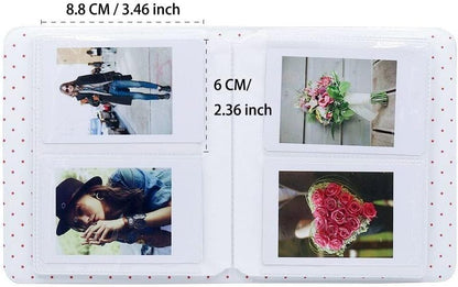 64 Pockets Mini Photo Album for Fujifilm Instax Mini SE, Mini 7+ - Photo Album Instant Camera Film Photo Book (Black)