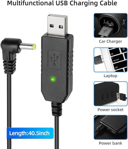 BL-5 3800mAh Extended Battery Walkie Talkie UV-5R BF-8HP UV-5RX3 RD-5R UV-5RTP UV-5R MK2 MK3X MK5 Plus Series Two Way Radios (UV-5R 3800USB Charging Cable)