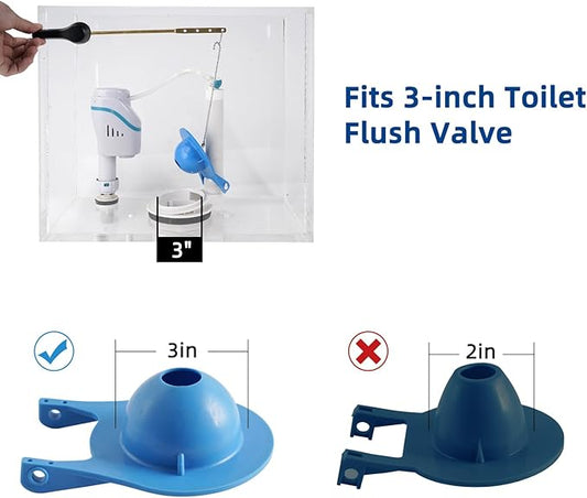 iFealClear 3-Inch Toilet Flappers Replacement Compatible with Gerber 99-788, Water Conserve, High Performance Rubber Toilet Flapper Fits 3 Inch Toilet Flush Valve, Easy to Install - Blue