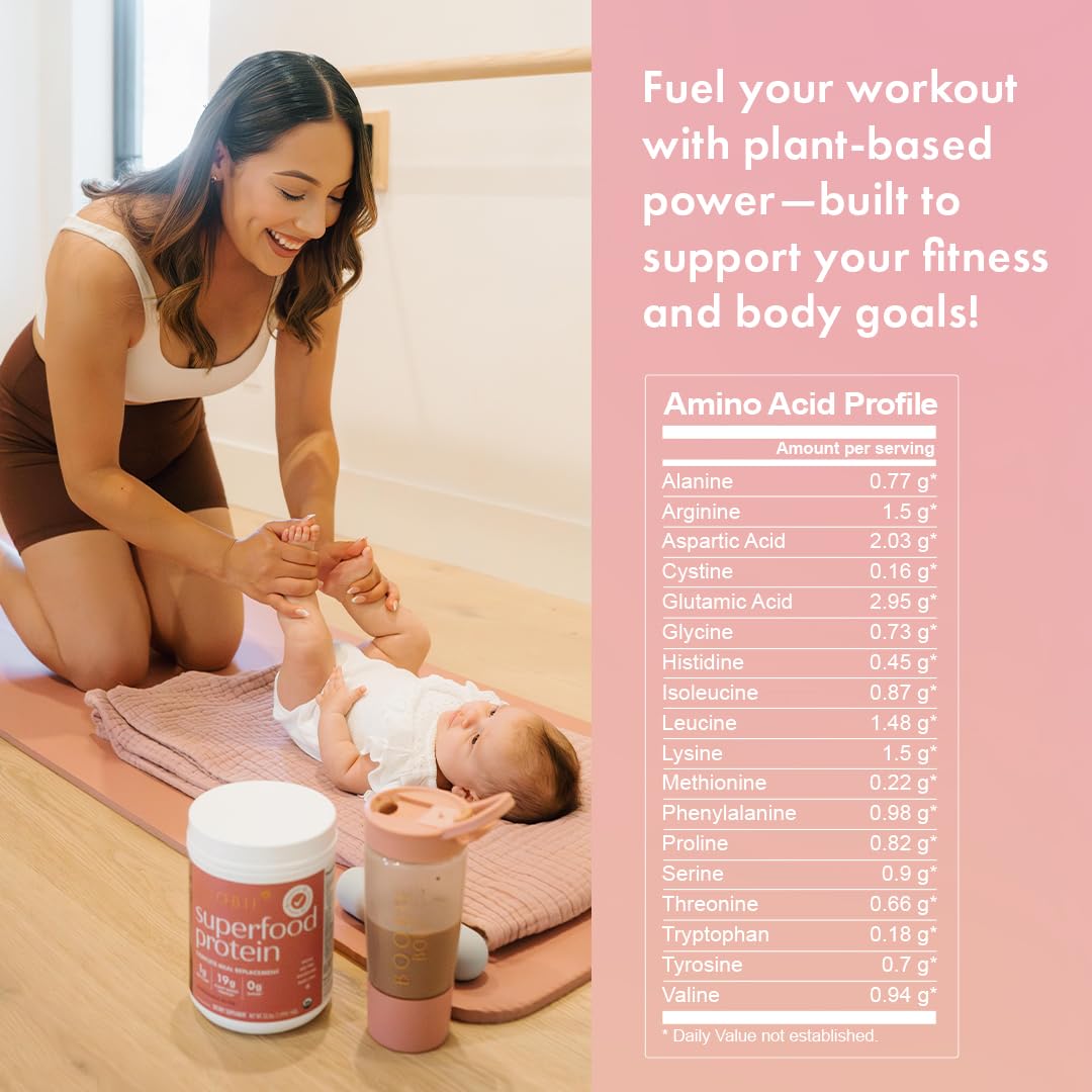 Boobie Body Superfood Protein Pregnancy and Postpartum Meal Replacement Shake, Chocolate Bliss Flavor | 19g Protein | Safe for Lactation & Motherhood | Organic, Vegan, Zero Sugar, 1 Tub (20 Servings)