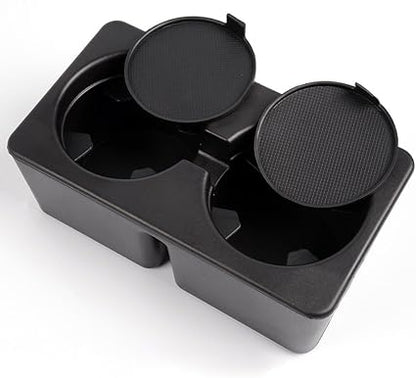 Dual Cup Holder Insert Compatible for Cadillac GMC Replacement for Chevy 07-14 Front Floor Part 19154712