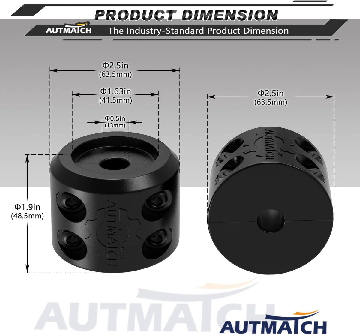 AUTMATCH Winch Hook Stopper (1-Pack) - Fits Steel Cable & Synthetic Rope Silicone Rubber Winch Stopper & Line Saver, Shock Absorbing, Reduces Hook Bounce for ATV, UTV, Off-Road Winches, Black ( Allen Wrench doesn't come with )