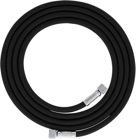 Master Airbrush Premium 6 Foot Nylon Braided Airbrush Hose - 18" BSP Air Brush Adapter Fitting Connectors on Both Ends (Hose Color May Vary)
