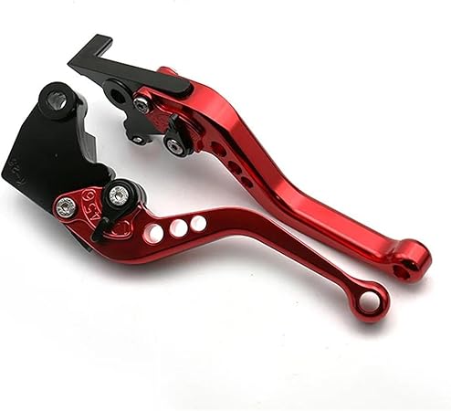 Clutch Brake Lever Set Motorcycle Handle LongShort Brake Clutch Levers for Suzuki for GSXR600 for GSXR750 for GSXR1000 for GSX-R 1000 Brake Clutch Levers(Short red)