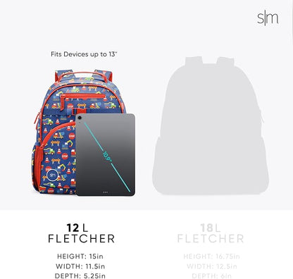 Simple Modern Medium Marvel Toddler Backpack for School Girls and Boys  Kindergarten Elementary Kids Backpack  Fletcher Collection  Kids - 15" tall  Spidey Kid