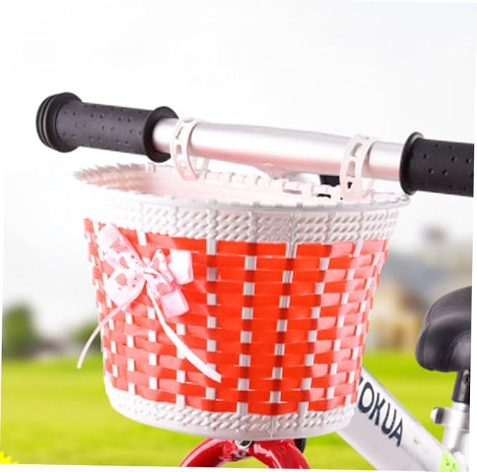 Plastic Baskets Scooters for Kids Wicker Storage Baskets Kids Decorations Girls Basket Scooter Basket Stroller Bike Bicycle Basket Black Shopping Girl Trumpet Wicker Bike Basket