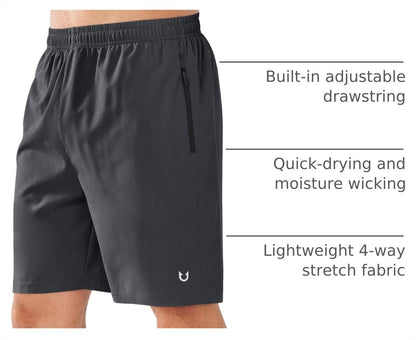 NORTHYARD Men's Athletic Running Shorts Quick Dry Workout Shorts Lightweight Sports Gym Basketball 7"/ 9"/ 5" Tennis Hiking