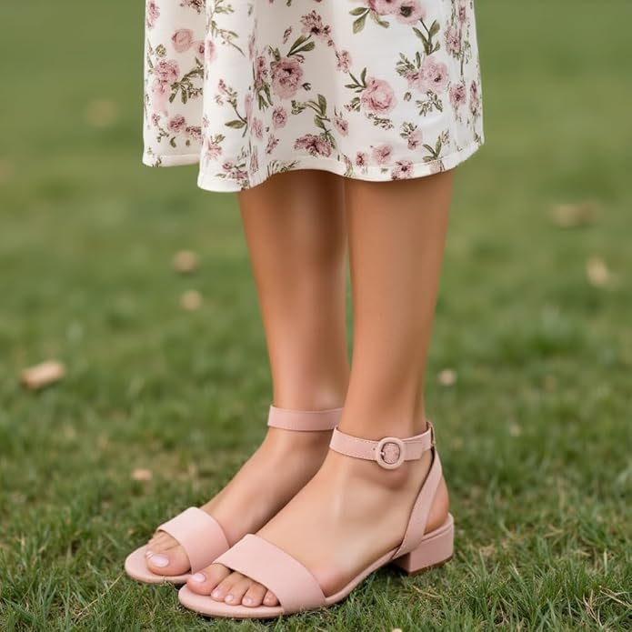 CUSHIONAIRE Women's Nila one band low block heel sandal +Wide Widths Available