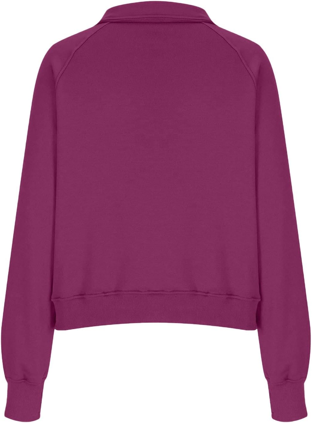 Half Zip Pullover Women Oversized Long Sleeve Cropped Sweatshirt Fleece Thumb Hole Cute Sweatshirts with Pockets