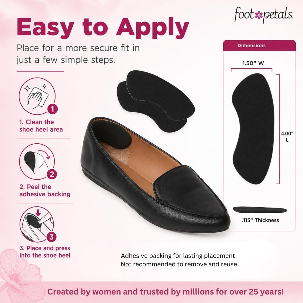 Foot Petals Womens Back of Heel Cushion